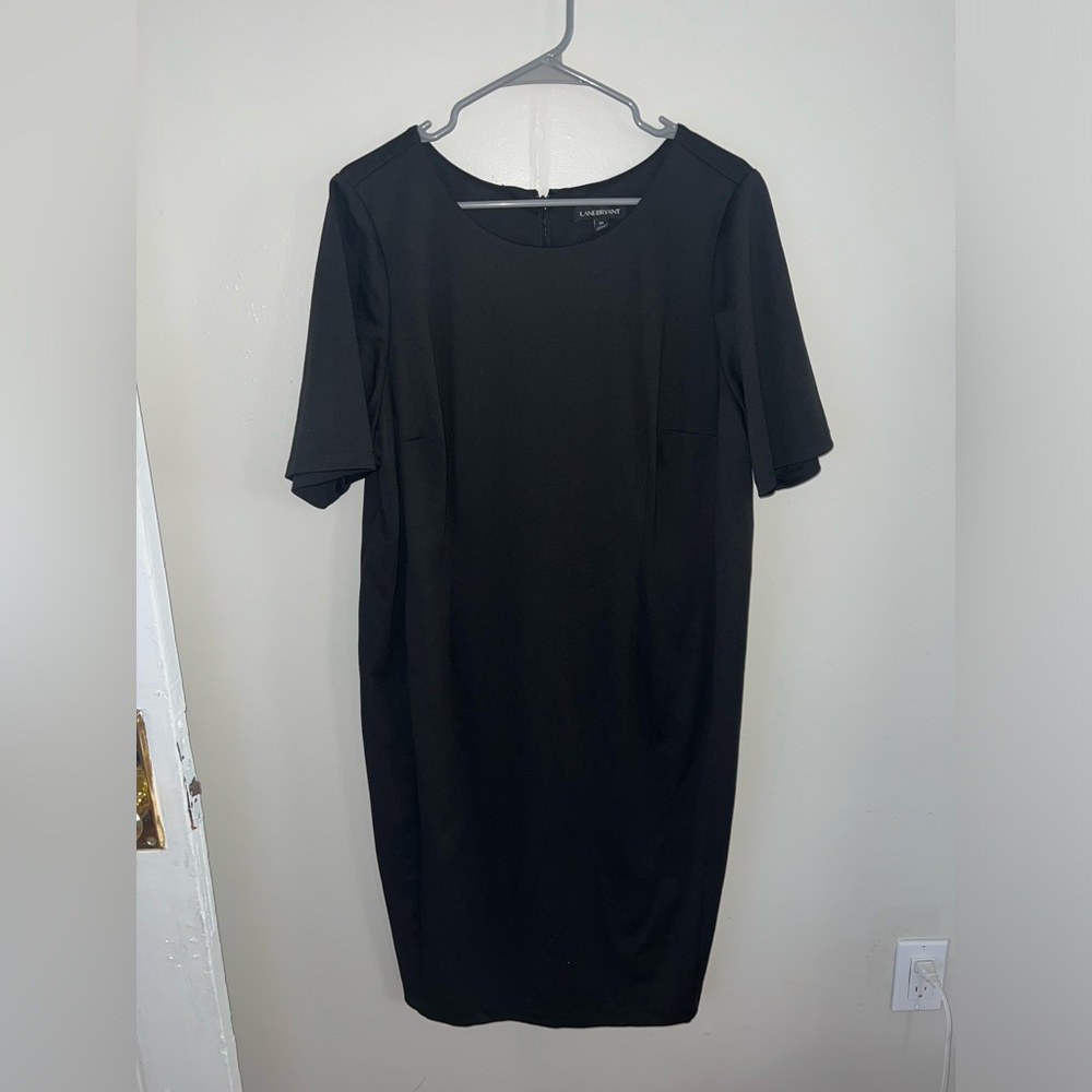 Lane Bryant Women’s Solid Black MIDI Dress Size 20